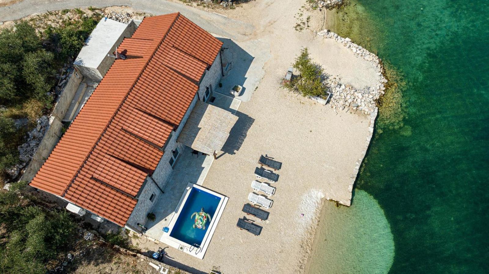 5* Beachfront Villa Olive Mill Putniković Exterior foto